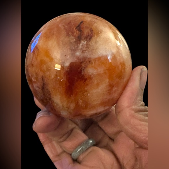 Your Bliss Zone Other - Fire Quartz XL Crystal Sphere- Goodness, Gracious, Great Ball of Fire Quartz!